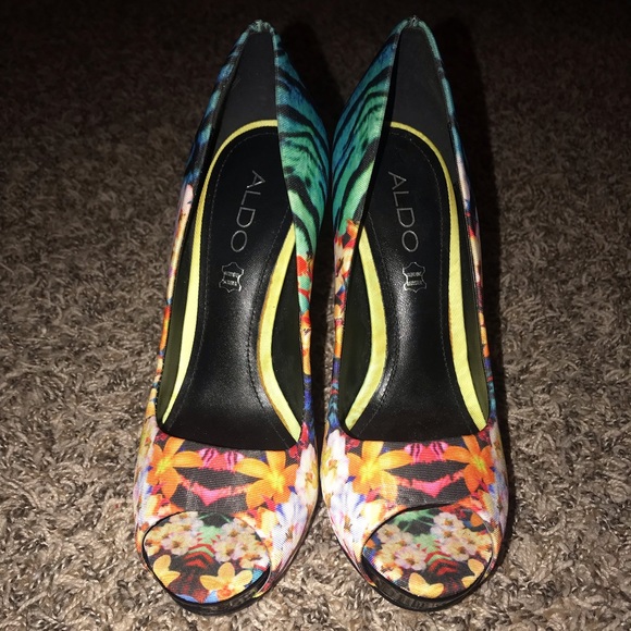 COPY - ALDO floral print open toe heel - Picture 3 of 4
